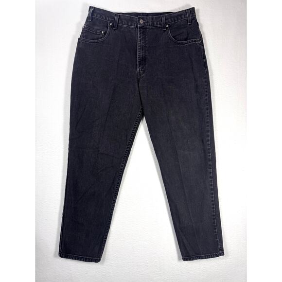 VINTAGE LEVIS Mens 545 0260 Made in USA Loose Fit Black Denim Jeans 37 Y2K - Picture 1 of 8